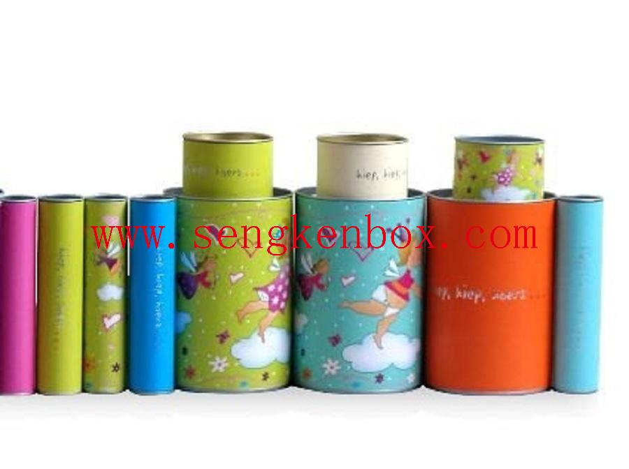 Flat Metal Lid Paper Tube