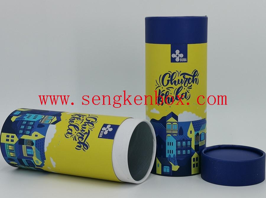 Rolled Edge Ornament Packaging Cylinder Box Big Paper Cardboard Cans