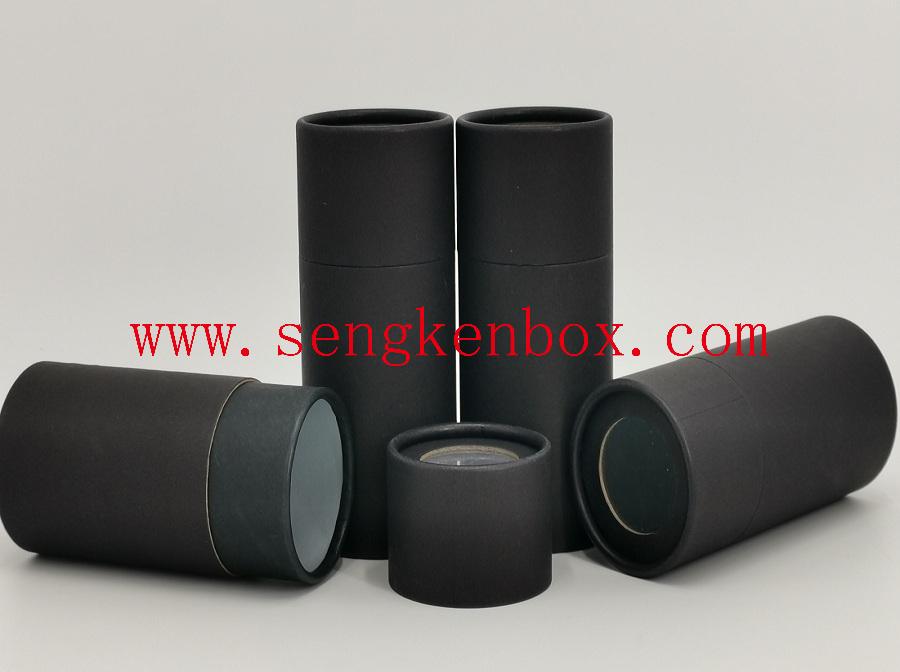 Black Paper Tube with Clear Window