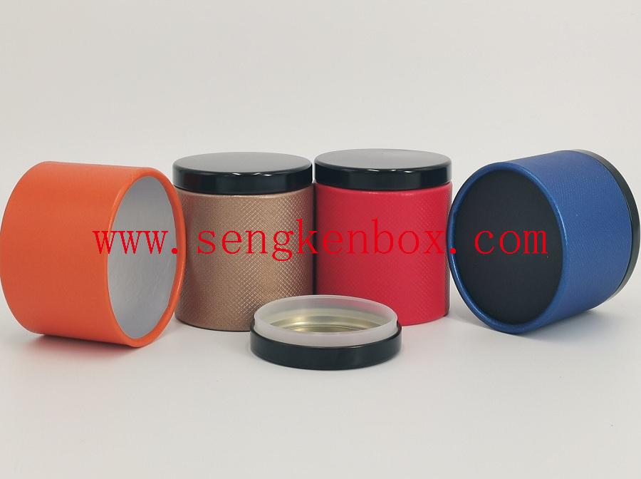 Food Grade Rolled Edge Paper Cardboard Cans with Metal Lid