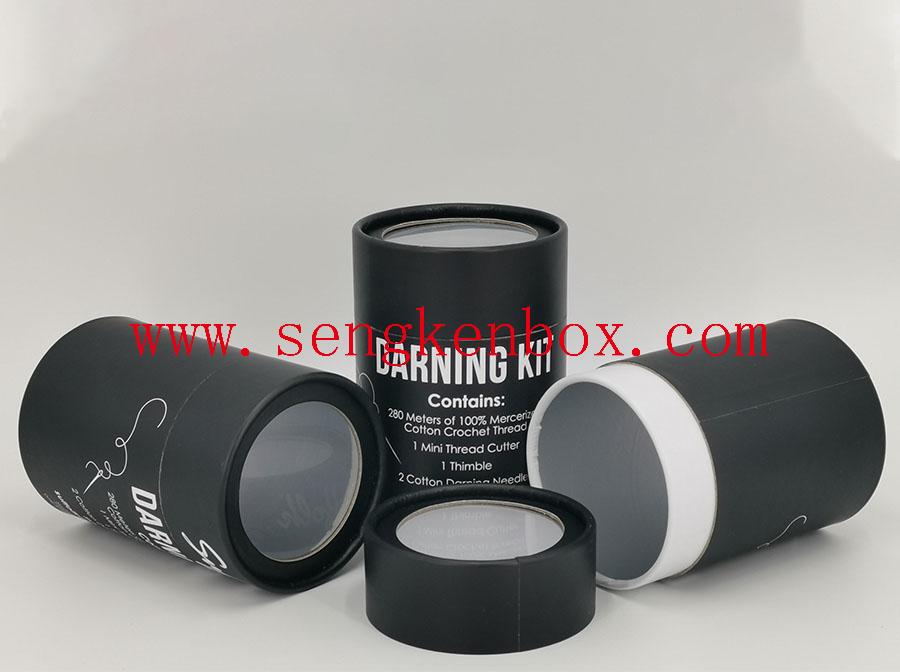 Contracted White Background Black Tubes Packaging box