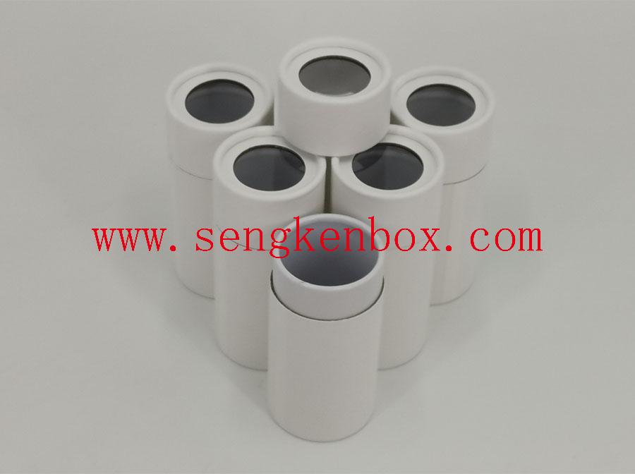White Paper Tube with Clear Window