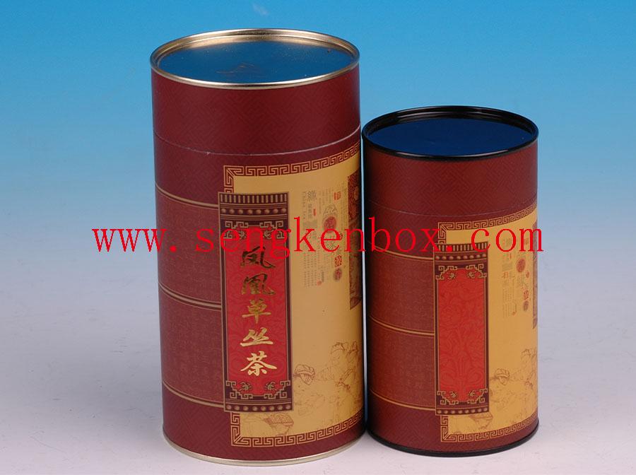 Custom Logo Food Grade Cylindrical Iron Lid Tea Canister Packaging