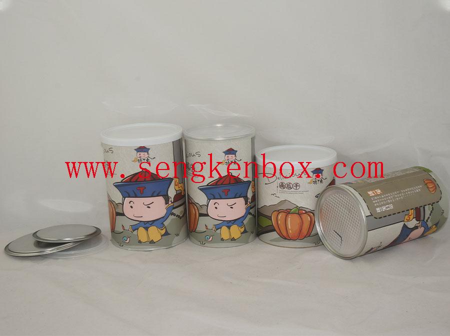 Paper Cans with Plastic Sealing Lids