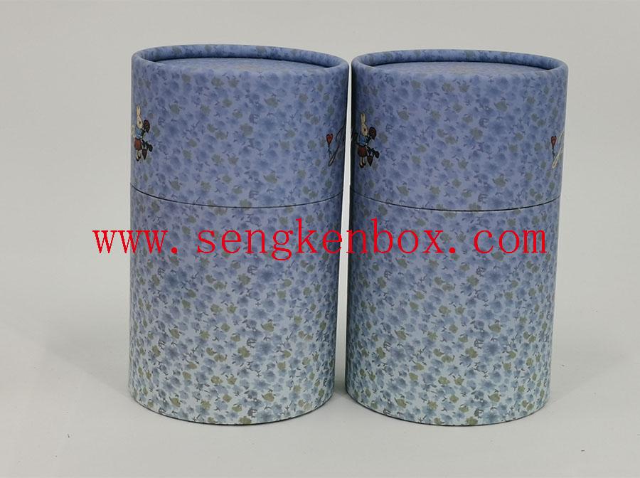 Small Light Blue Flowers T-shirt Paper Tube