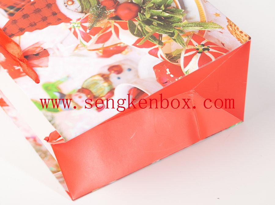 Paper Bag With Red Ribbon Handle