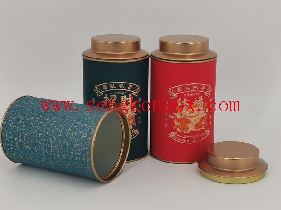 Protruding Lid Metal Tea Cans