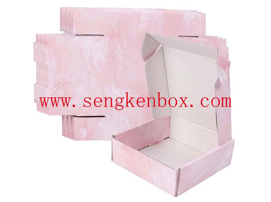 Różowe składane pudełko na karty papierowe