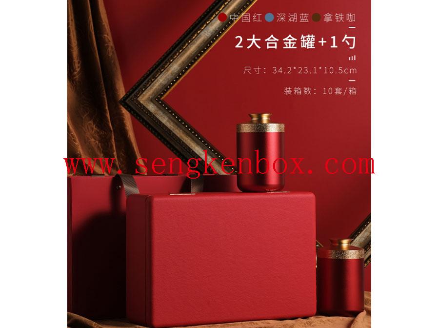 Chiny Czerwone skórzane pudełko do pakowania
