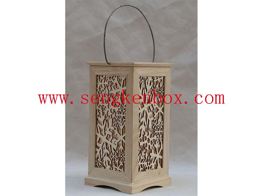 Lampa Ręczna Drewniane Pudełko