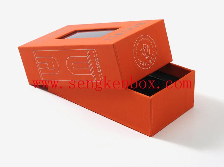 Luksusowe pudełko z nadrukiem na zamówienie w kolorze pomarańczowym