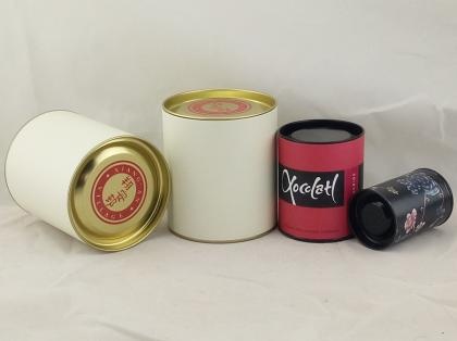 Paper Canister with Metal Concavo-convex Cover