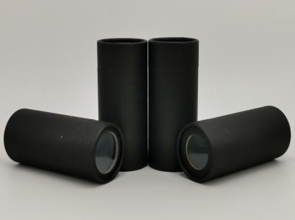 Tea Packaging Black Kraft Paper Cans