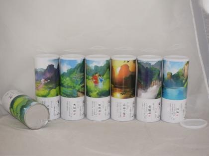 Oil Painting Teas Packaging Paper Cans