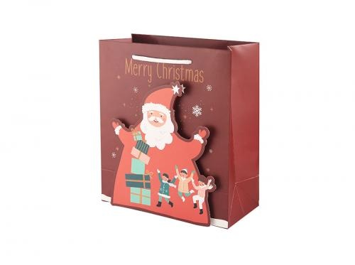 Red Stereoscopic Santa Claus Paper Bags