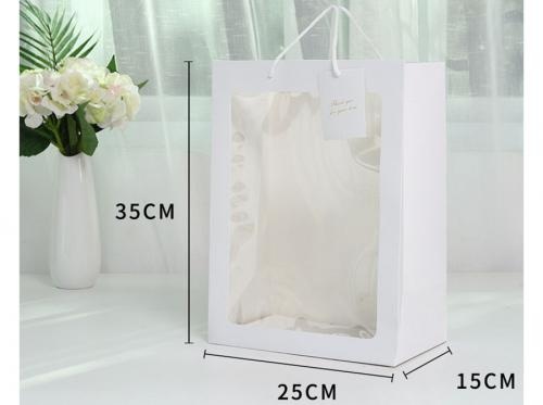 Transparent Paper Flower Gift Bag