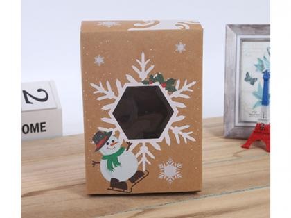 Christmas Candy Box With Hexagonal Visual Window