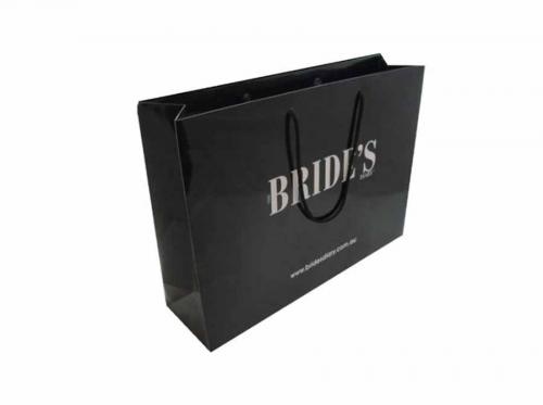 Personality Black Shopping Clothing Paper Bag