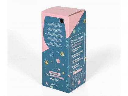 OEM Printing Customized Wine Glass Pink Box