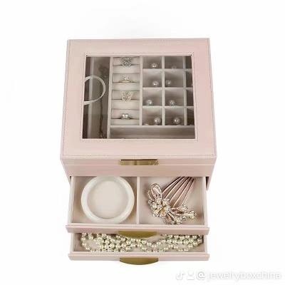 Sprzedaż OEM i ODM Custom Logo Leather Velvet Jewelry Box Gift Bracelet Necklace Packaging