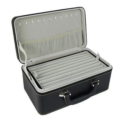 Sprzedaż OEM i ODM Luxury PU Leather Velvet Jewelry Box Necklace Ring Gift Packaging