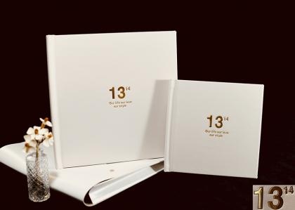 Sprzedaż OEM i ODM Custom color leather double album with storage bag