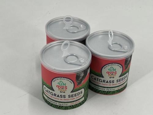 Sprzedaż OEM i ODM Pet Food Paper Can Plastic Cover with Pull Ring and Easy Open Metal Lid with Custom Design Printing