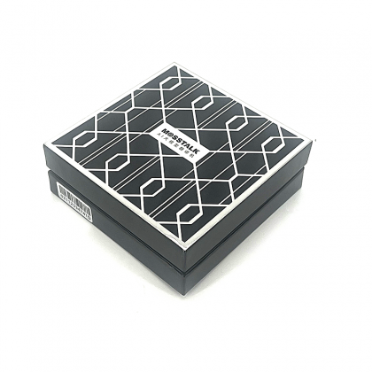 Black Gift Box with Pattern and PE Foam