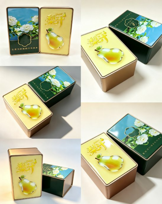 Rectangular Embossed Tin Boxes